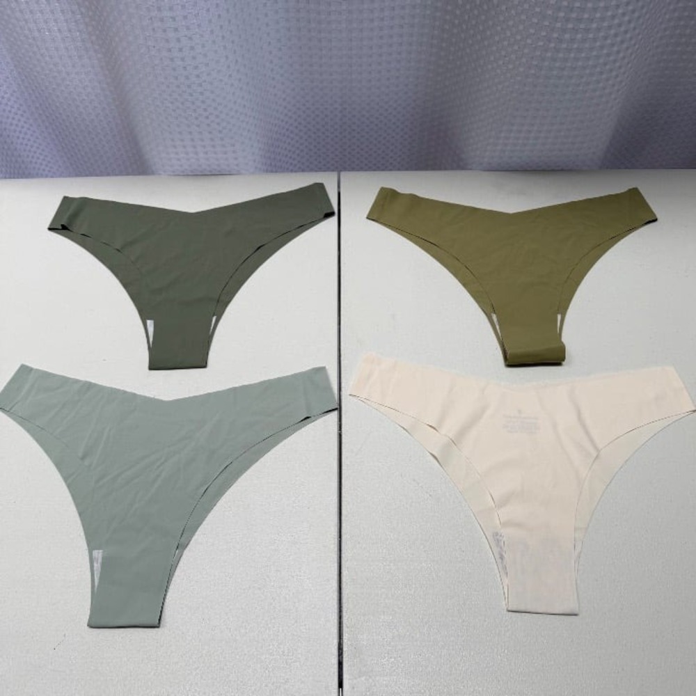 4 Pack Women's Seamless Thong Panties Small
